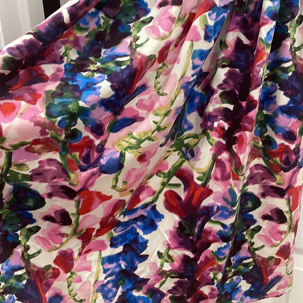 Vibrant Ruby Rox Garden Flower Impressionist Dres… - image 5